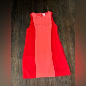 COOPERATIVE Elegant Red and Coral Women's MINI Dress MEDIUM